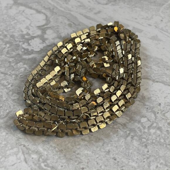 vintage long gold chain necklace 28" Park Lane Signed retro gold TONE - Picture 4 of 10